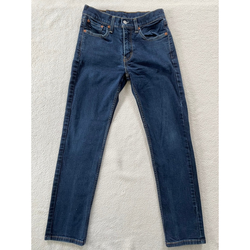 Levi's Mens 29x30 ( 28x28 )514 Straight Fit Jeans Dark Wash WaterLess Blue Denim